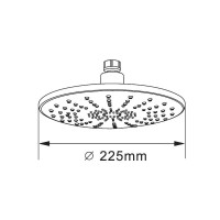 Верхний душ Agger Breeze ATS01, 22.5x22.5 см, 1 режим струи, хром