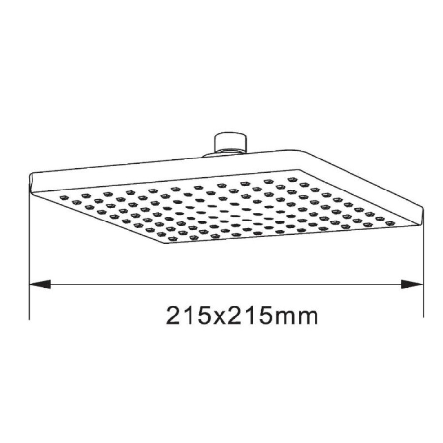 Верхний душ Agger Fresh ATS04, 21.5x21.5 см, квадратный, хром