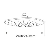 Верхний душ Agger Marine ATS05, 24x24 см, 1 режим струи, хром