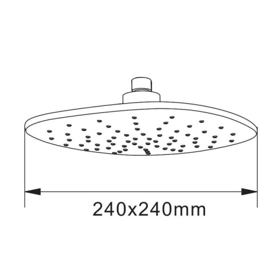 Верхний душ Agger Marine ATS05, 24x24 см, 1 режим струи, хром