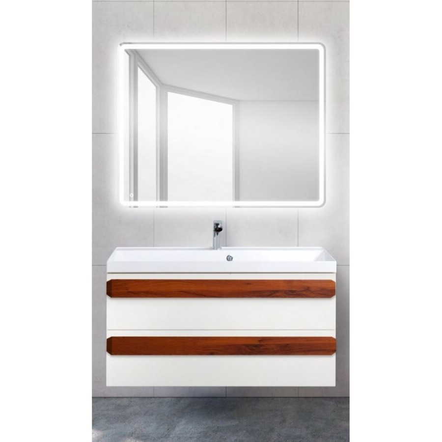 Тумба под раковину BelBagno Aurora AURORA-1000-2C-SO-BO подвесная (2 ящ.), белая матовая