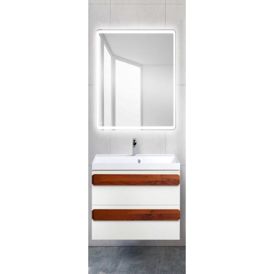 Тумба под раковину BelBagno Aurora AURORA-600-2C-SO-BO подвесная (2 ящ.), белая матовая