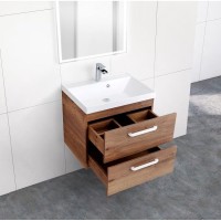 Тумба под раковину BelBagno Aurora 60 см, подвесная, цвет Rovere Tabacco, Aurora-600-2C-SO-RT