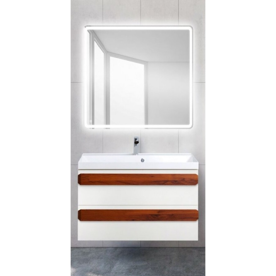 Тумба под раковину BelBagno Aurora AURORA-800-2C-SO-BO подвесная (2 ящ.), белая матовая