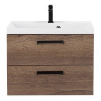 Тумба под раковину BelBagno Aurora 80 см, подвесная, цвет Rovere Tabacco, Aurora-800-2C-SO-RT