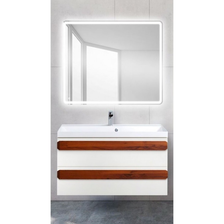 Тумба под раковину BelBagno Aurora AURORA-900-2C-SO-BO подвесная (2 ящ.), белый матовый