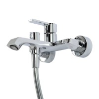 Смеситель для ванны и душа BelBagno AURORA-VASM-CRM, с душевым гарнитуром, цвет хром