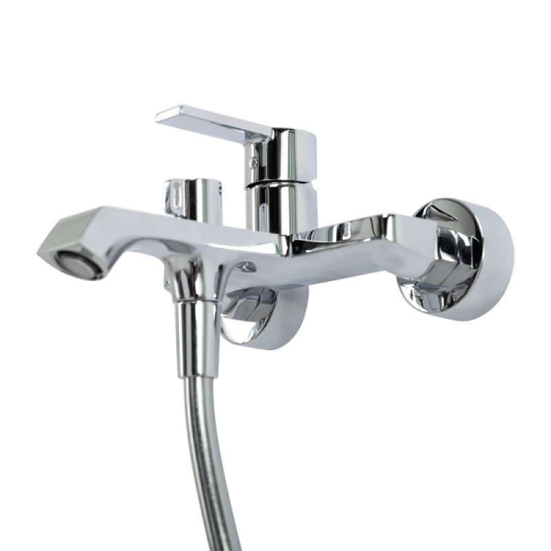 Смеситель для ванны и душа BelBagno AURORA-VASM-CRM, с душевым гарнитуром, цвет хром