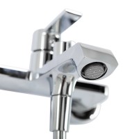 Смеситель для ванны и душа BelBagno AURORA-VASM-CRM, с душевым гарнитуром, цвет хром