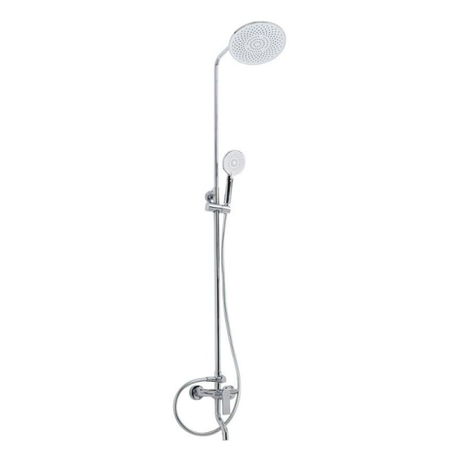 Душевая система BelBagno AURORA-VSCM-CRM, с изливом, цвет хром