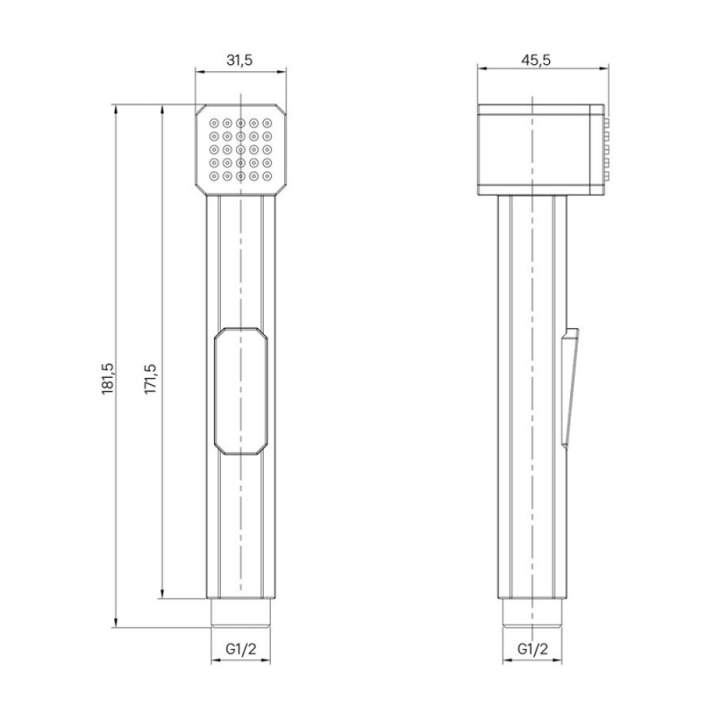 Гигиеническая лейка Iddis Axes AXE1F1Ci20, хром