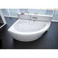 Ванна акриловая Aquatek Аякс 2 AYK170-0000005, 170 x 110 см, с каркасом, левая, белая