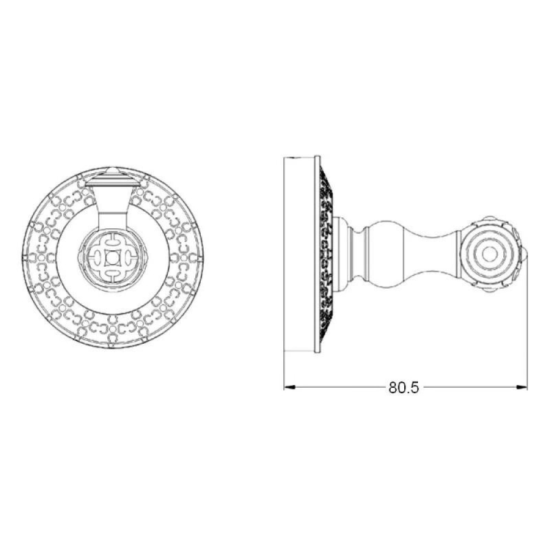 Крючок Zorg Antic AZR 01 SL, цвет серебро