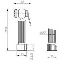 Гигиенический душ Zorg Antic AZR 3 LB SL, античное серебро