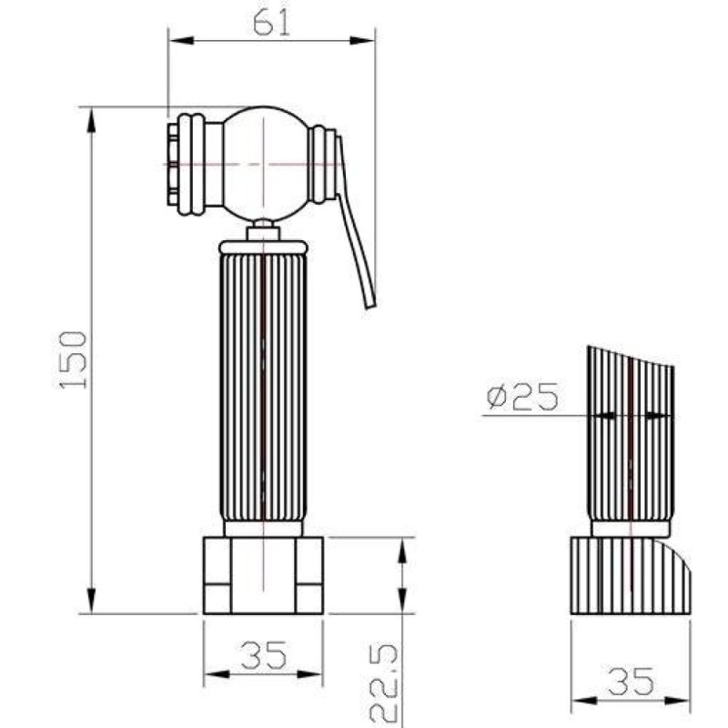 Гигиенический душ Zorg Antic AZR 3 LB SL, античное серебро