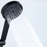 BOND B01-8888 Черная душевая стойка с тропическим душем без смесителя
