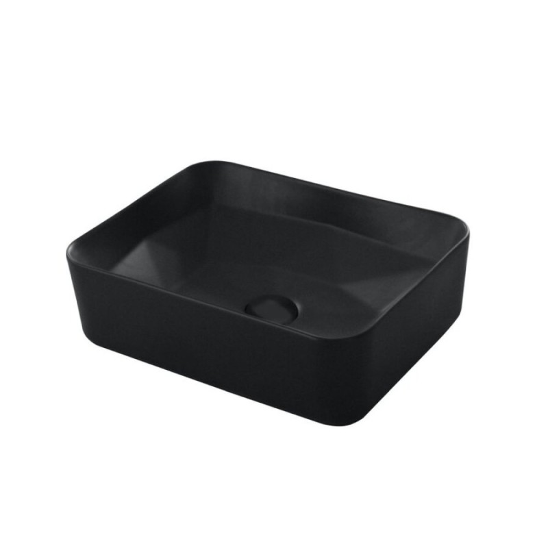Раковина накладная Orange, без перелива, черный матовый, B02-460MB