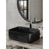 Раковина накладная Orange, без перелива, черный матовый, B02-460MB