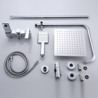 BOND B02-9400 Душевая система с тропическим душем и смесителем с изливом