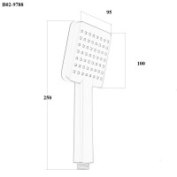 BOND B02-9788 Ручной душ черного цвета 100мм