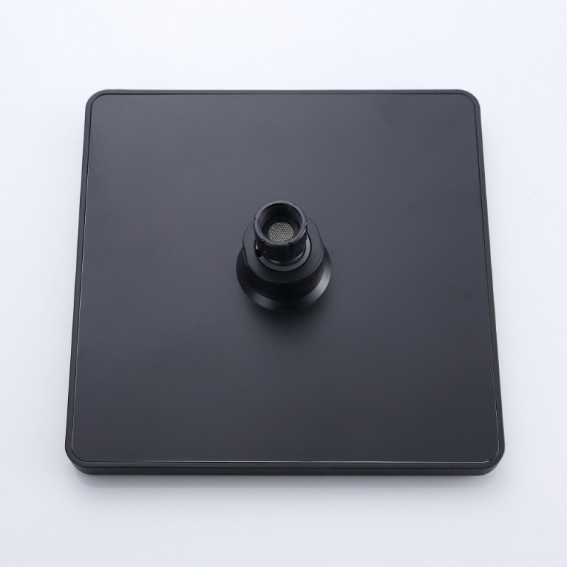 BOND Куб B02-9988 Верхний душ черного цвета 215*215мм с силиконовыми форсунками