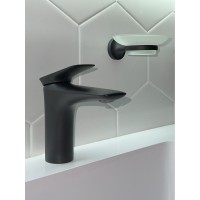 BOND B03-2188 Смеситель черный матовый без донного клапана для раковины