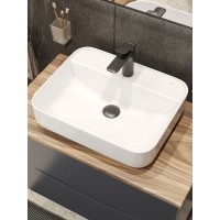 BOND B03-2188 Смеситель черный матовый без донного клапана для раковины
