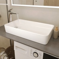 BOND B03-2700 Смеситель однорычажный высокий без донного клапана для накладной раковины