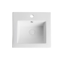 Раковина встраиваемая Orange, с переливом, белый, B03-410W