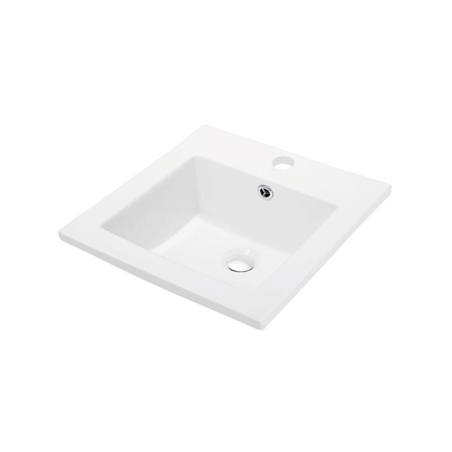 Раковина встраиваемая Orange, с переливом, белый, B03-410W