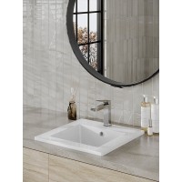 Раковина встраиваемая Orange, с переливом, белый, B03-410W