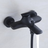 BOND Куб B03-5288 Душевой комплект 2х1 черный матовый