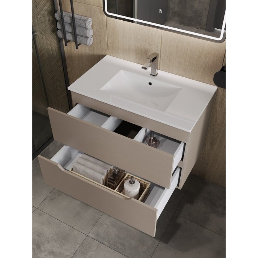 Раковина Orange B03-700W, 71 см, фарфор, белая