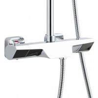 BOND B03-9400 Душевая стойка с термостатом, тропическим душем и смесителем с изливом