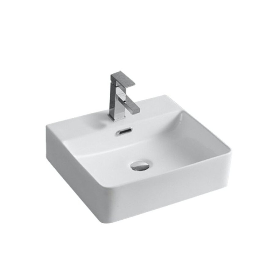 Раковина накладная Orange, с переливом, белый, B04-405W