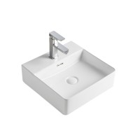 Раковина накладная Orange, с переливом, белый, B04-405W
