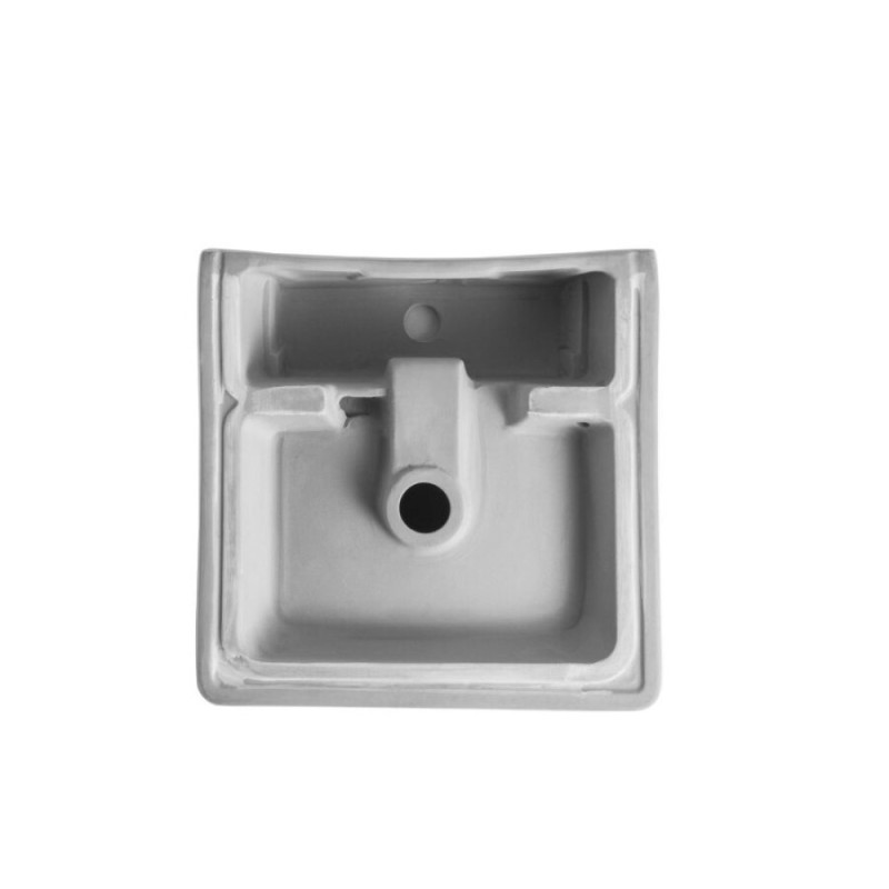Раковина накладная Orange, с переливом, белый, B04-405W