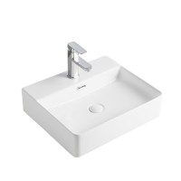Накладная раковина Orange B04-500W, с переливом, белый
