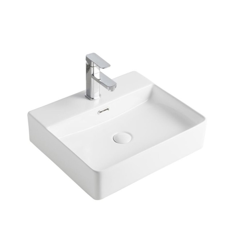 Накладная раковина Orange B04-500W, с переливом, белый