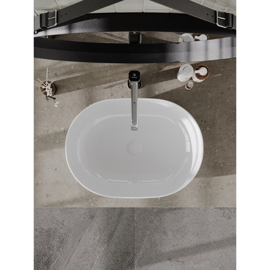 Раковина Orange, B05-480W, 48 см, фарфор, цвет белый
