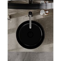 Раковина накладная Orange 34,5 см, фарфор, черный матовый, B07-345B
