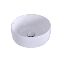 Раковина накладная Orange 34,5 см, фарфор, белый глянец, B07-345W