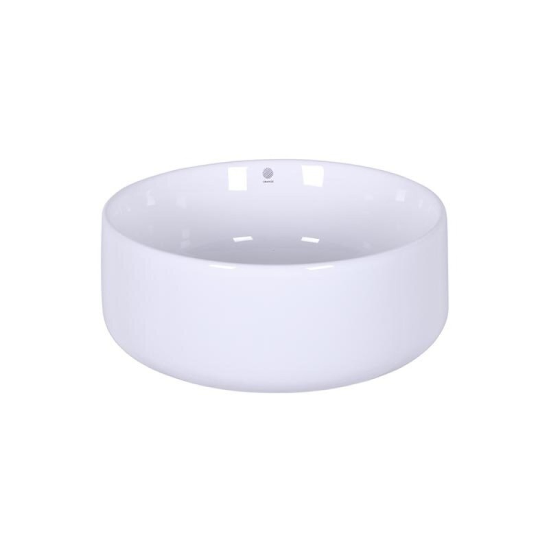 Раковина накладная Orange 34,5 см, фарфор, белый глянец, B07-345W