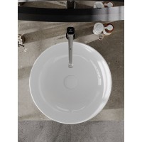 Раковина накладная Orange 42 см, фарфор, белый глянец, B07-420W
