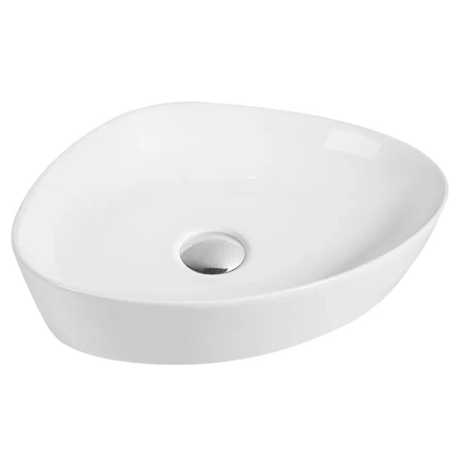 Раковина накладная Orange 50 см, фарфор, белый глянец, B07-500W