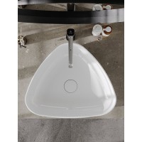 Раковина накладная Orange 50 см, фарфор, белый глянец, B07-500W