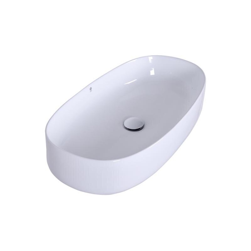 Раковина накладная Orange 67,5 см, фарфор, белый глянец, B07-675W