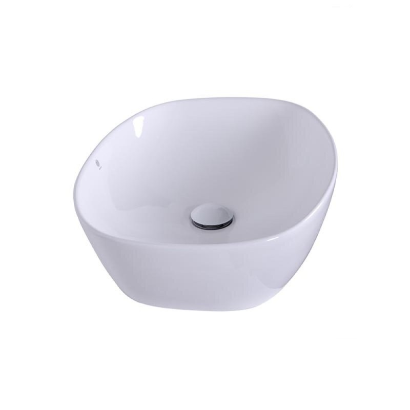 Раковина накладная Orange 50 см, фарфор, белый глянец, B08-500W