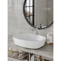 Раковина накладная Orange 50 см, фарфор, белый глянец, B08-500W
