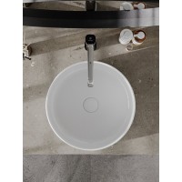 Раковина накладная Orange 36 см, фарфор, белый глянец, B09-360W
